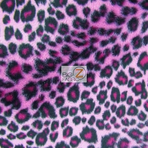 Gepard Druck Velboa Kunstpelz - rosa Gepard - verkauft Bulk-Lager - 58"/60" Breite