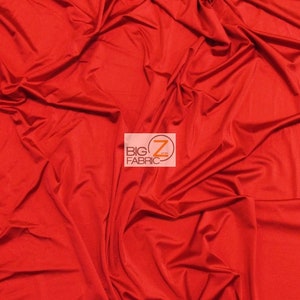 Solid Stretch Spandex Costume Nylon Fabric - RED - 58&quot;/60&quot; Width Sold By The Yard
