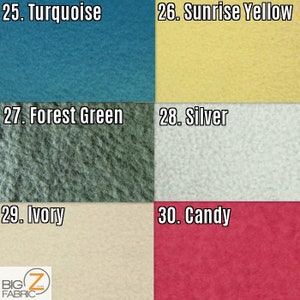 Solid Polar Fleece Anti-Pill Fabric 36 COLORS Sold By The Yard 60 Width Winter Polar Blankets Covers 2 Sided Brushed image 6