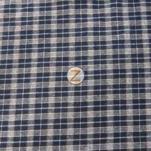 Tartán Plaid Uniforme Ropa Tela de franela - NAVY - corte a medida Camisas de pijama Ropa 7
