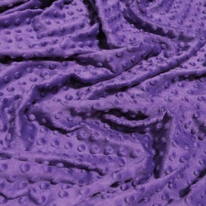 Dimple Dot Minky Fabric - PURPLE - 58/60" Wide By The Yard Baby Soft Raised Blanket Craft