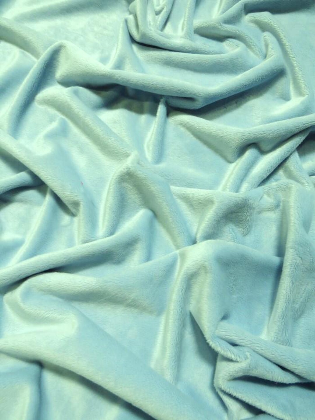 Minky Solid Baby Soft Fabric - ICY MINT - 58