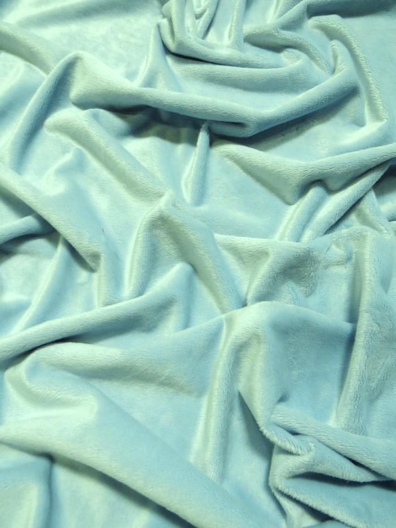 ハンドメイドあ Minky Solid Baby Soft Fabric - ICY MINT - 58
