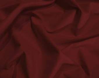 Solid Reversible Formal Poly Cotton Twill Fabric - BURGUNDY - Sold By The Yard Coats Jackets Skirts Pants Work Clothes