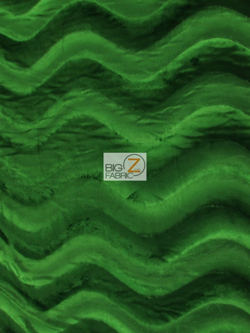 Kelly Green Sold By The Yard 5860 Width Wavy Velboa Faux Fur Fabric