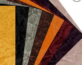Crush Flocking Upholstery Velour Velours Velvet Fabric - 18 COULEURS - par yard Draperie Canapés Costumes Party Decor Antique Coverings Curtains