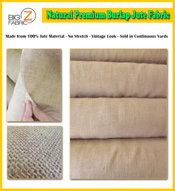 Natural Burlap Fabric 1 Yard 