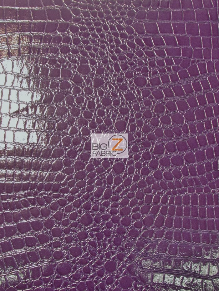 DuroLast ™ Vinyl Faux Fake Leder Pleather geprägt glänzend Alligator-Gewebe - LILA - Polsterung Geldbörsen Schuhe Brieftaschen Gürtel