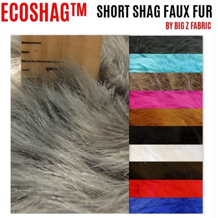 Solid Faux Fur Fabric by the Half Yard, Long Pile Fur, Fursuit Prop 