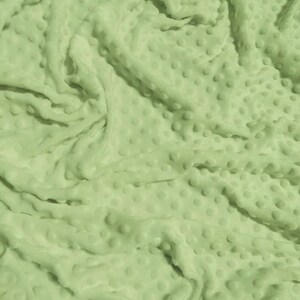 Grübchen-Dot Minky Stoff - Spargel - 58/60 &quot;breite Schüttgut Baby Soft Rarised Decke Handwerk