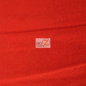 Solid Flannel Fabric - RED - 60" Width Sold By The Yard Baby Soft