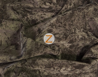 Crush Flocking Tapicería Velour Velvet Fabric - CARBÓN - cortado a medida Cortinas Sofás Trajes Party Decor Revestimientos antiguos Cortinas