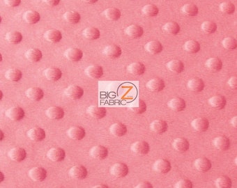 Dimple Dot Minky Fabric - STRAWBERRY - 58/60" Wide By The Yard Baby Soft Raised Blanket Craft