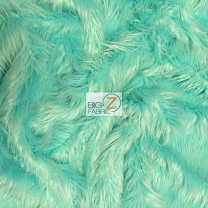 Effen Mongoolse nepbontstof - AQUA - verkocht op maat: 64 inch breed Kostuums Accessoires Kleding Dekens Mode Vloerkleden