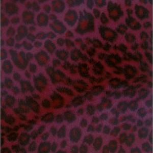 Cheetah Print Velboa Faux Fur - Guepardo rojo/negro - Se vende cortado a tamaño - 58&quot;/60&quot; de ancho