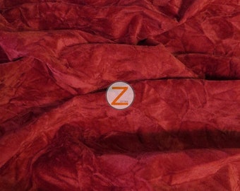 Crush Flocking Tapisserie d’ameublement Velour Velours Velvet Tissu - ROUGE FONCÉ - par yard Draperie Canapés Costumes Party Decor Revêtements antiques Rideaux