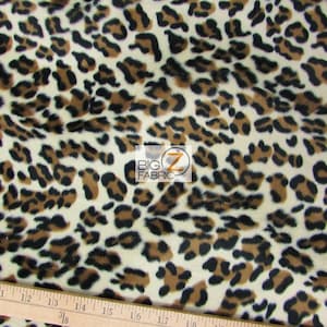 Puma Print Velboa Faux Fur - Cream - Sold By The Yard  - 58"/60" Width