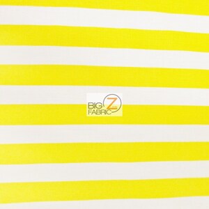 Poly Cotton 1&quot; Stripe Fabric - Yellow/White - Sold By The Yard Clothing Quilting Projects