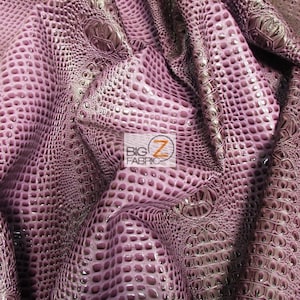 DuroLast™ Florida Gator 3D Embossed Vinyl Fabric - PASSION PURPLE - By Yard Crocodile 2 Tone Faux Leather Upholstery Accessories