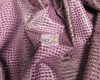 DuroLast™ Florida Gator 3D Embossed Vinyl Fabric - PASSION PURPLE - By Yard Crocodile 2 Tone Faux Leather Upholstery Accessories