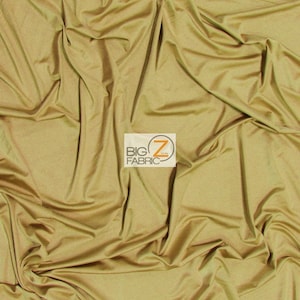 Solid Stretch Spandex Costume Nylon Fabric - GOLD - 58&quot;/60&quot; Width Sold By The Yard