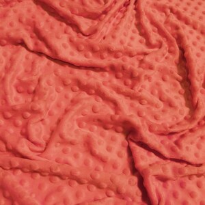 Grübchen-Dot Minky Stoff - ERDBEERE - 58/60 &quot;breite Schüttgut Baby Soft Rarised Blanket Craft