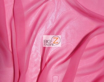 Solide Hi-Multi Chiffon Kleid Stoff - BUBBLE GUM - 58" Breite verkauft Bulk-Lager