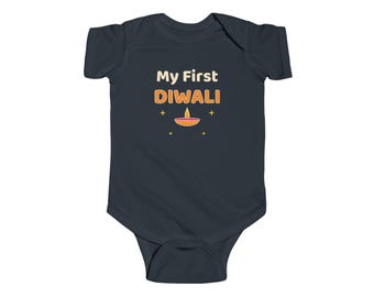 Body para bebé "Mi primer Diwali", Conjunto para el primer Diwali del bebé, Chaleco Diwali para recién nacido, Regalo para bebé del Festival de las Luces, Conjunto Diya para bebé