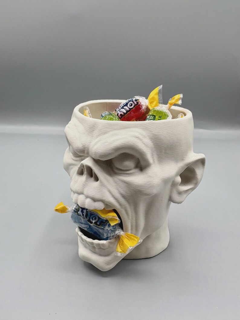 Gothic Candy Machine Skull Candy Bowl STL, Halloween Skull Candy Holder 3D Print File ...