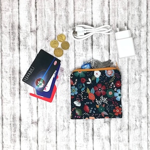 Mini portamonete, chiusura con zip