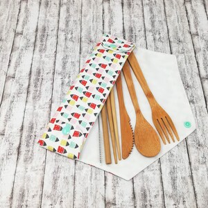 Bestickhållare, ficka för silverbestick, miljövänligt lunchkit, matlåda