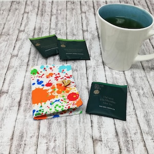 Tea wallet, Teabag holder, travel tea bag container- Gift for tea lover