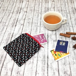Mini-Reißverschlusstasche für Teebeutel, Teebeutel-Portemonnaie, Reise-Tee-Accessoires, Geschenk für Teesüchtige