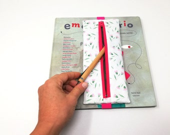 Elastische Federtasche für Buch, Planer-Federmäppchen, Lesezeichen