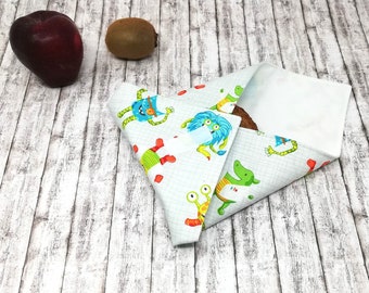 Reusable food wrap, sandwich storage wrap, eco-friendly lunch, reusable snack bags