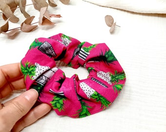 Hair tie, Scrunchie, Elastic band for all hair types, cotton made, succulent pattern