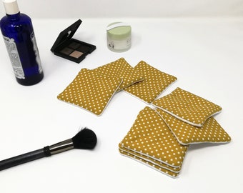 Cotton facial scrubbies, washable makeup pads, zerowaste make-up removers, gift for vegan, eco-friendly