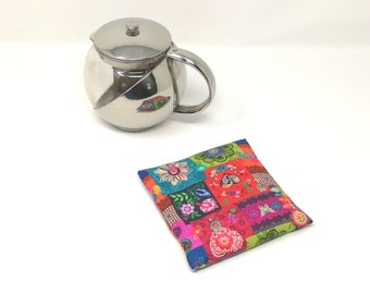 Tea pot rug, Teapot pad, Trivet, Teapot pillow, Mug rug, Placemat, Jug coaster - Tea time - Tea cozy - Tea cosy