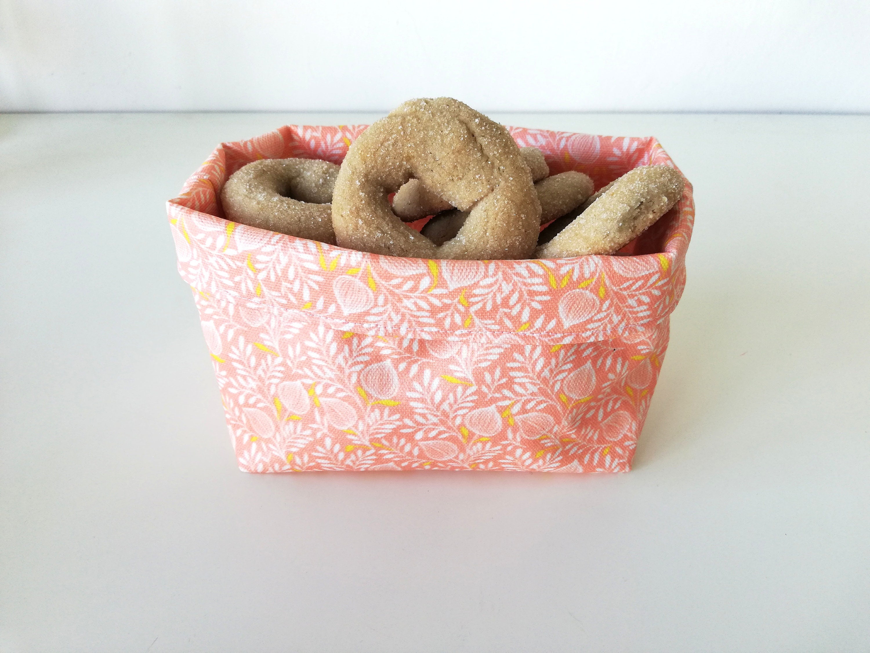 Bread basket waterproof fabric basket food storage kitchen Etsy