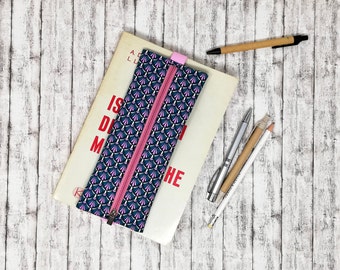 Elastic Pencil Bag for Book, Planner pencil case, Pen Case bookmark