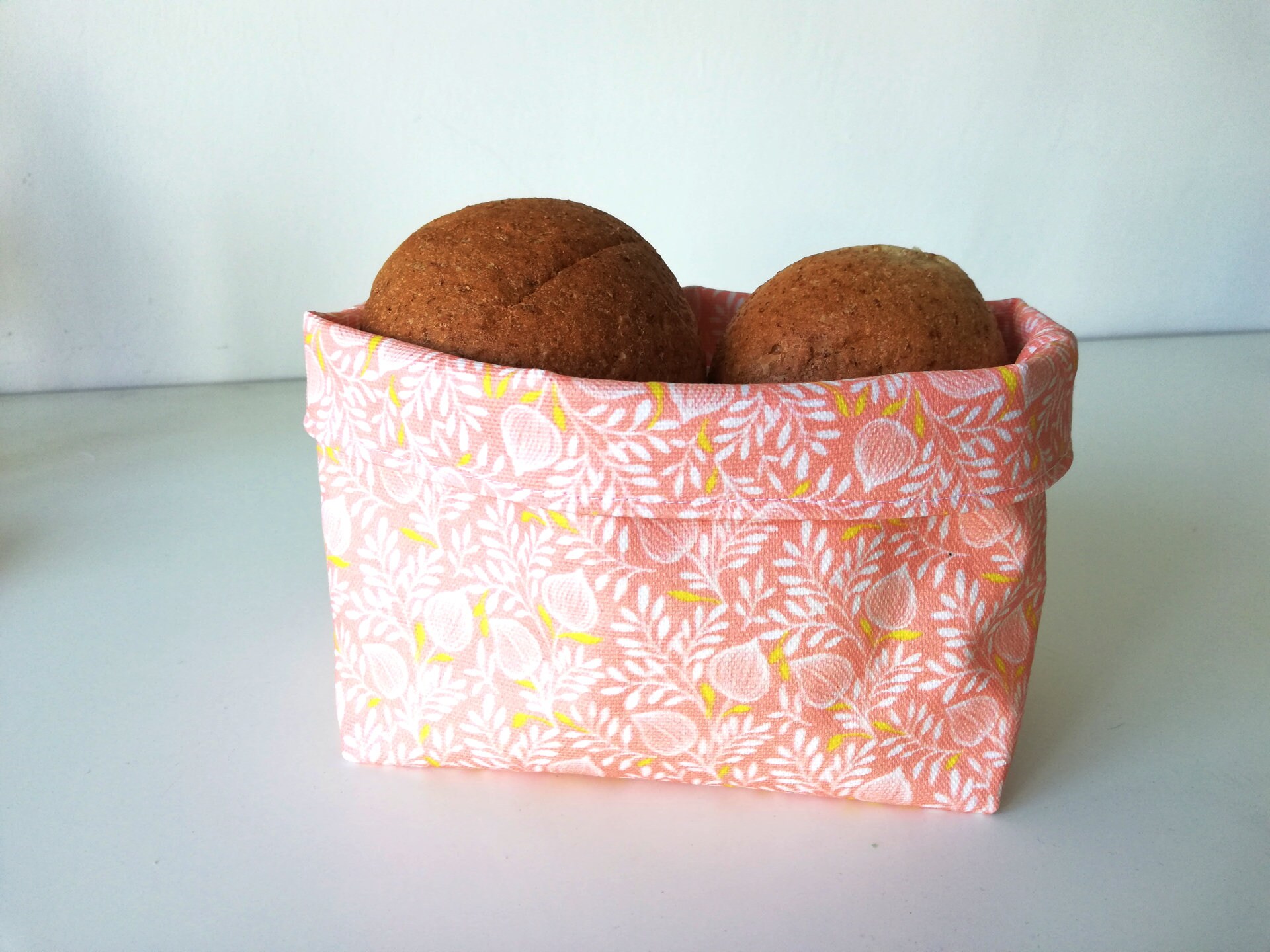 Bread basket waterproof fabric basket food storage kitchen Etsy