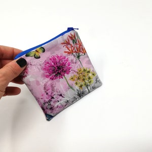 Mini zip purse, mini pouch, lip balm pouch, lipstick purse, earphone pouch
