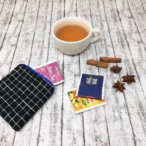 Bolso mini zip Teabag, Regalo Tea Lover, Porta té, Cartera de té, Accesorios para té