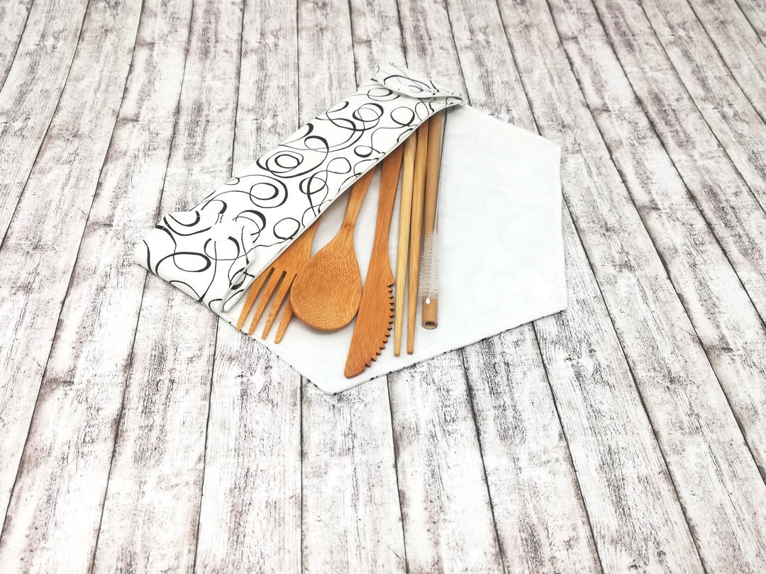 Cutlery Set Holder Cutlery Sleeve Zero Waste Lunch Kit Etsy