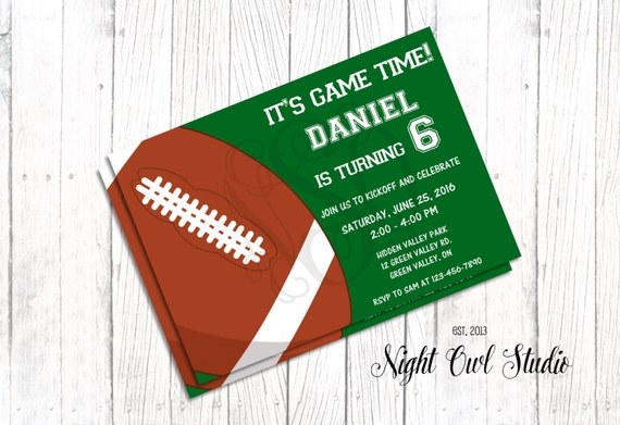 Fútbol Fútbol invitación cumpleaños invitación-Futbol | Etsy