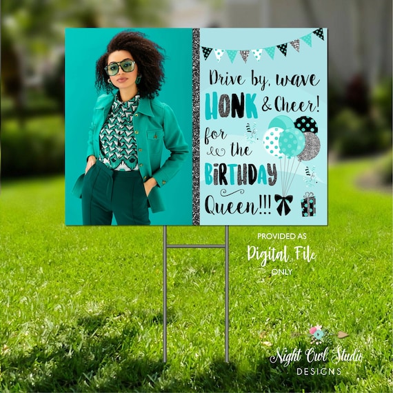Drive By Birthday Parade Yard Sign, Social Distancing Birthday, Car Birthday Parade Yard Sign, Quarantine Birthday Sign, Printable Yard Sign Il_570xn