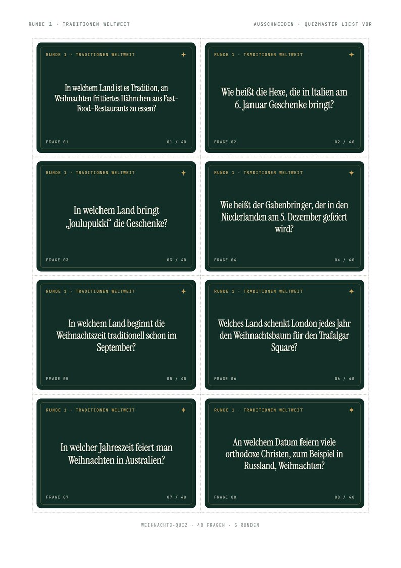 Christmas Trivia Game Printable | 40 Christmas Quiz Questions with Answers | Family Holiday Party Game | Office Party Quiz image 2