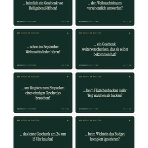 Wer würde am ehesten Weihnachten | 64 Karten zum Ausdrucken | Partyspiel für Familie & Freunde | Weihnachtsspiel PDF Bild 2