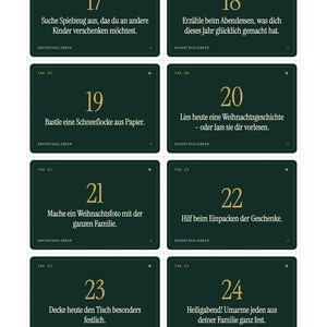 Adventskalender Aufgaben für Kinder zum Ausdrucken | 24 Karten Erlebnis-Adventskalender | Ideen ohne Süßigkeiten | PDF Bild 4