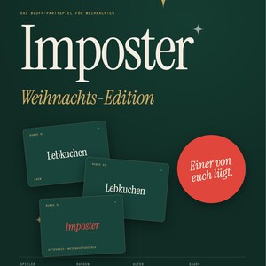 Imposter Christmas Game Printable | Party Game for Family & Friends | Bluffing Game 30 Rounds | Holiday Party Game PDF image 4
